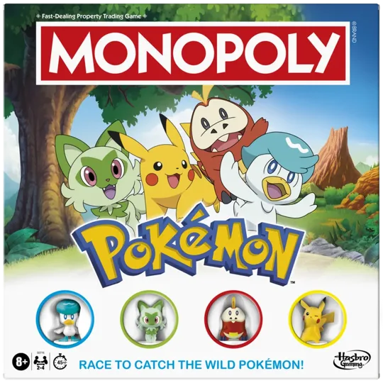 Pokémon Monopoly Board Game by Hasbro | Ages 8+ | 2–4 Players