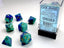 Gemini� Polyhedral Blue-Teal/gold 7-Die Set