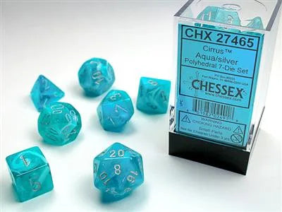 Cirrus� Polyhedral Aqua/silver 7-Die Set