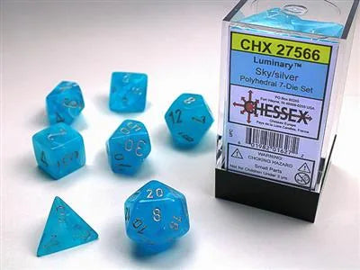 Luminary� Polyhedral Sky/silver 7-Die Set
