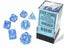 Borealis� Polyhedral Sky Blue/white Luminary� 7-Die Set