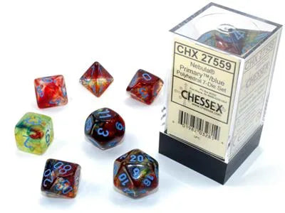 Nebula� Polyhedral Primary�/blue Luminary� 7-Die Set
