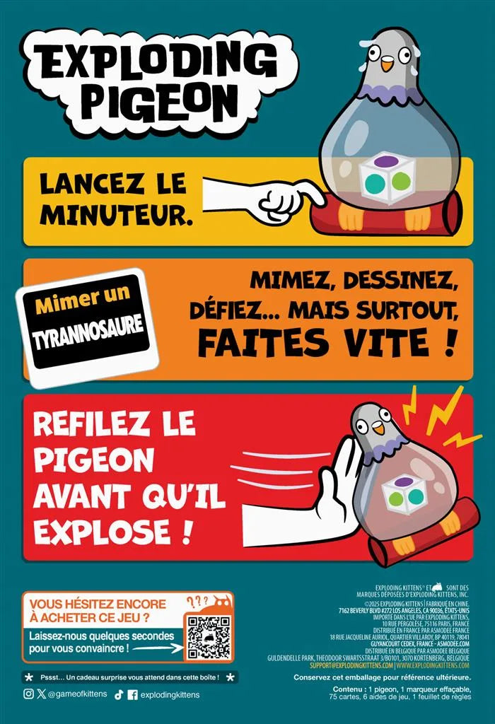 Exploding Pigeon by Exploding Kittens — Family Party Game