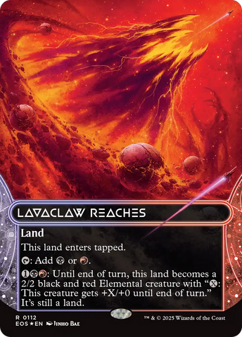 Lavaclaw Reaches (0112) (Borderless) (Galaxy Foil) [Edge of Eternities: Stellar Sights]
