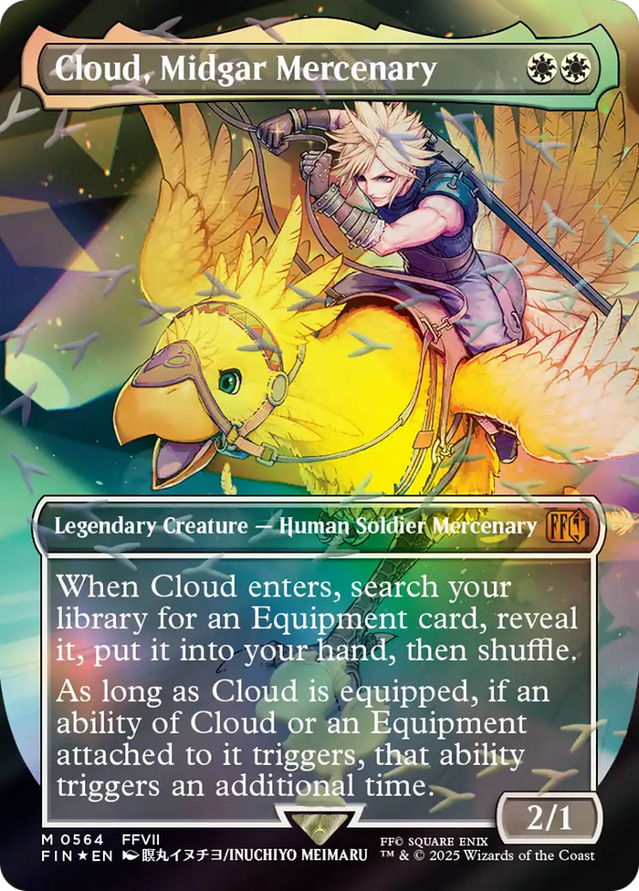Cloud, Midgar Mercenary (Borderless) (Chocobo Track Foil) [FINAL FANTASY]