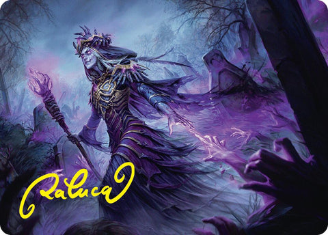 Zul Ashur, Lich Lord Art Card (10/54) (Gold-Stamped Signature) [Foundations Art Series]