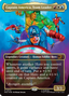 Captain America, Team Leader (Borderless) (Surge Foil) [Marvel Super Heroes Commander]