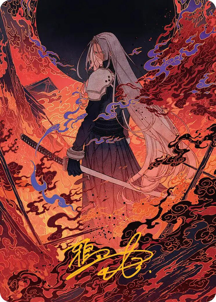 Nibelheim Aflame Art Card (Gold-Stamped Signature) [FINAL FANTASY Art Series]