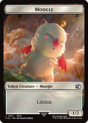 Moogle // Zombie Double-Sided Token [FINAL FANTASY Commander Tokens]