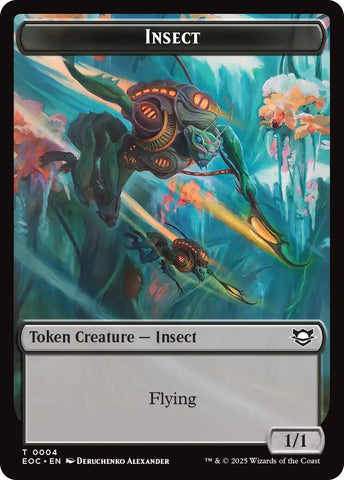 Insect // Elemental (0007) Double-Sided Token [Edge of Eternities Commander Tokens]