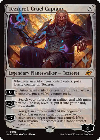 Tezzeret, Cruel Captain (Promo Pack) [Edge of Eternities Promo Pack]