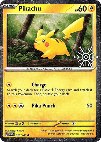 Pikachu (025/165) (Holoiday Calendar) [Miscellaneous Cards]