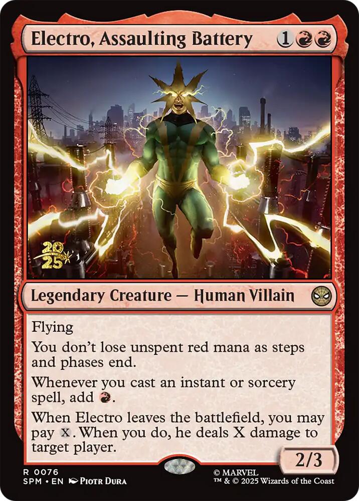Electro, Assaulting Battery [Marvel's Spider-Man Prerelease Promos]