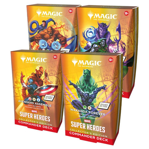 Marvel Super Heroes Commander Deck Case Set of 4 Decks (Collector's Edition)