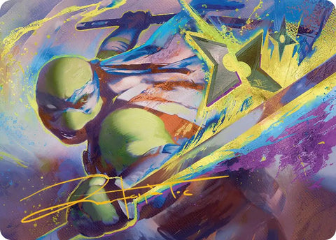 Leonardo's Technique Art Card (Gold-Stamped Signature) [Teenage Mutant Ninja Turtles Art Series]