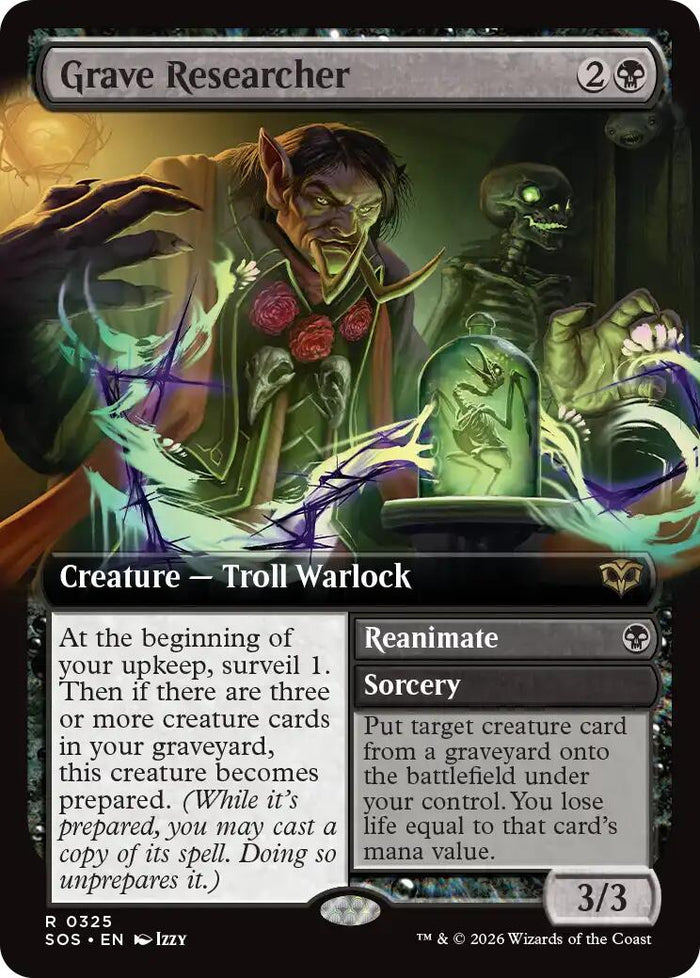 Grave Researcher (Extended Art) [Secrets of Strixhaven]