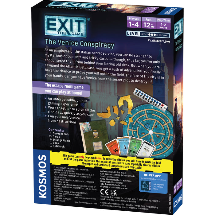 EXIT: The Game - The Venice Conspiracy [Board Game]