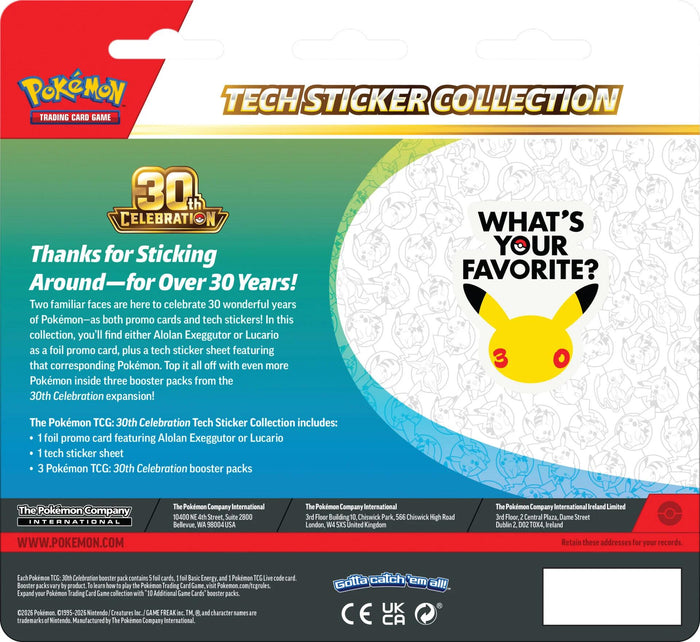 Pokémon Mega Evolution: 30th Celebration Tech Sticker Collection [Alolan Exeggutor]