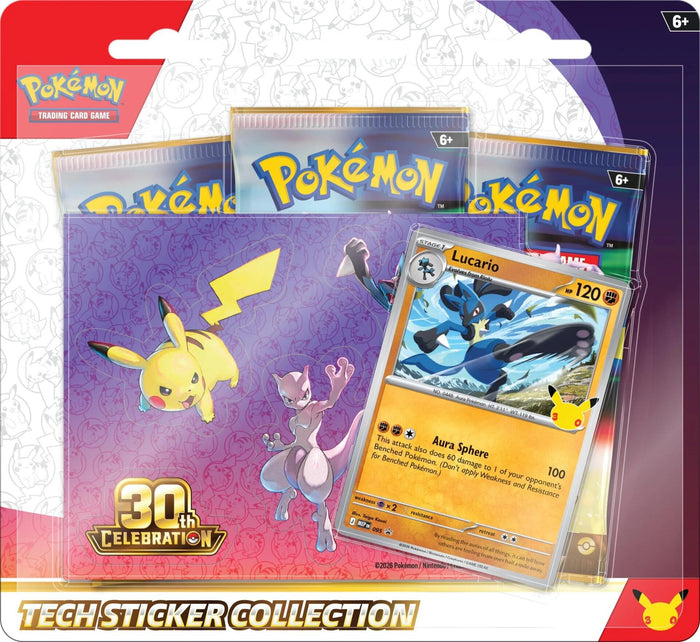 Pokémon Mega Evolution: 30th Celebration Tech Sticker Collection [Lucario]