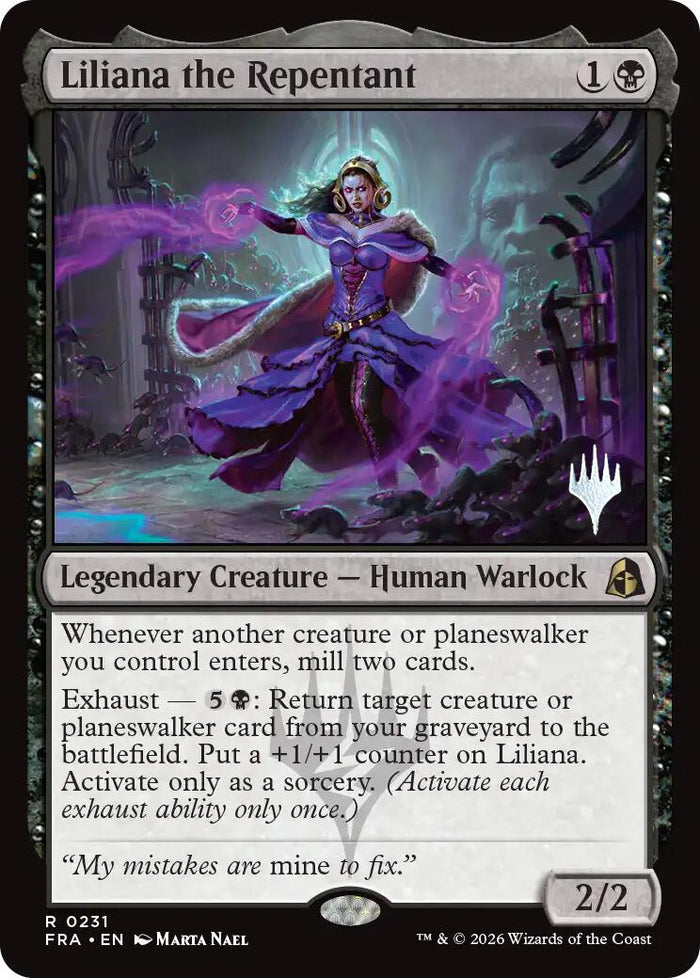 Liliana the Repentant [Reality Fracture Promos]