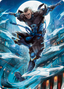 Kaito Shizuki 1 Art Card [Kamigawa: Neon Dynasty Art Series]