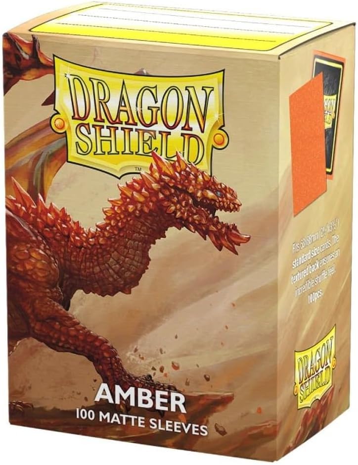 Dragon Shield: Standard 100ct Sleeves - Amber (Matte)