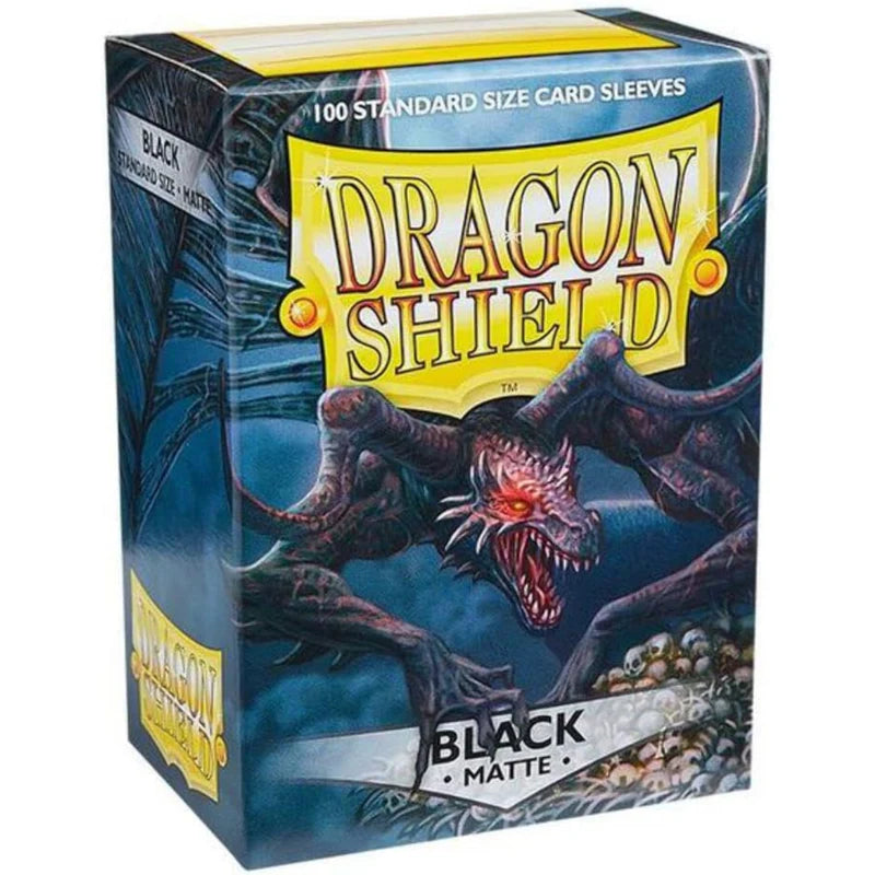 Dragon Shield: Standard 100ct Sleeves - Black (Matte)