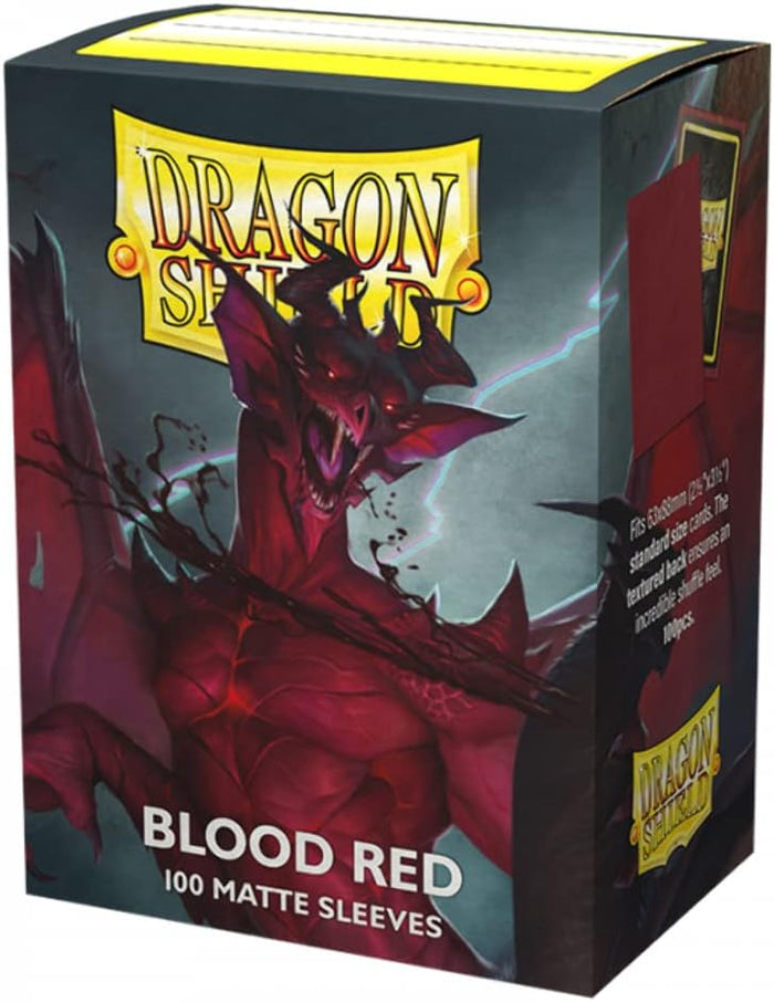 Dragon Shield: Standard 100ct Sleeves - Blood Red (Matte)