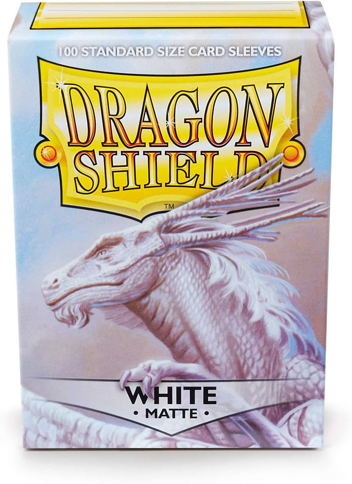 Dragon Shield: Standard 100ct Sleeves - White (Matte)