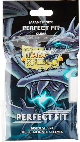 Dragon Shield: Japanese Size 100ct Inner Sleeves - Perfect Fit (Clear 'Qyonshi')