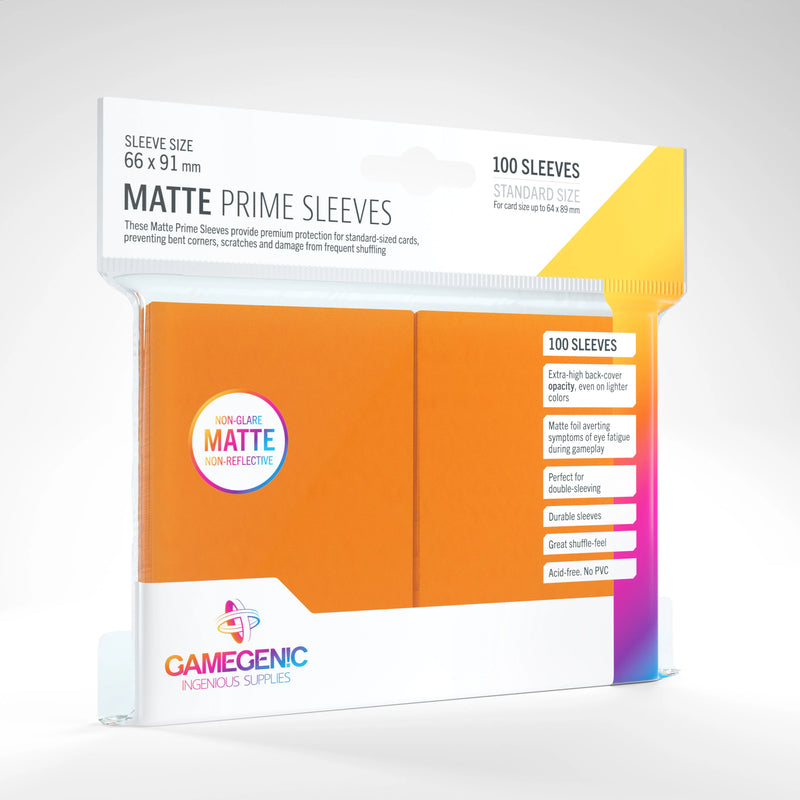Gamegenic - Matte Prime Sleeves - Standard Size 100ct Orange
