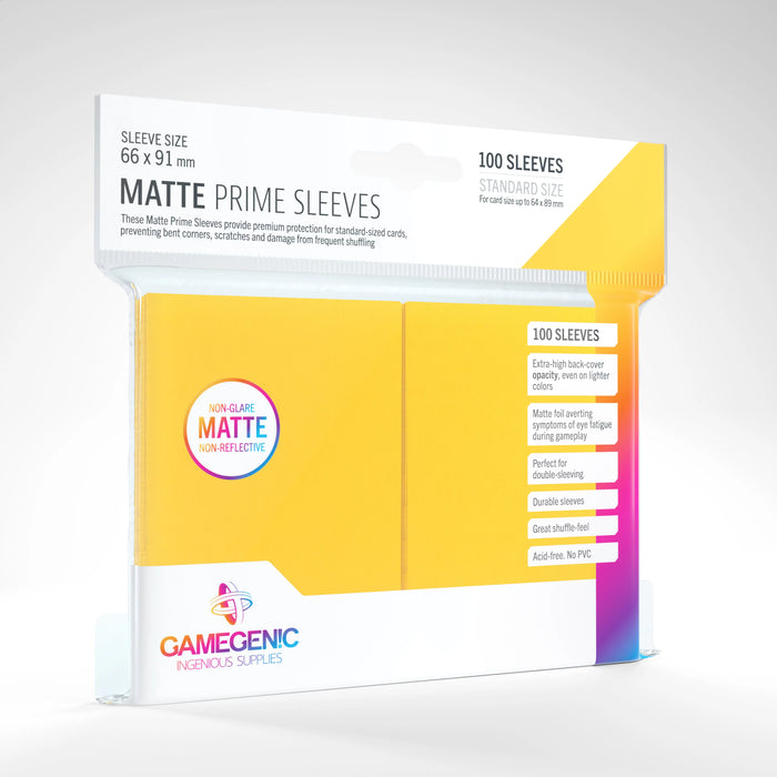 Gamegenic - Matte Prime Sleeves - Standard Size 100ct Yellow