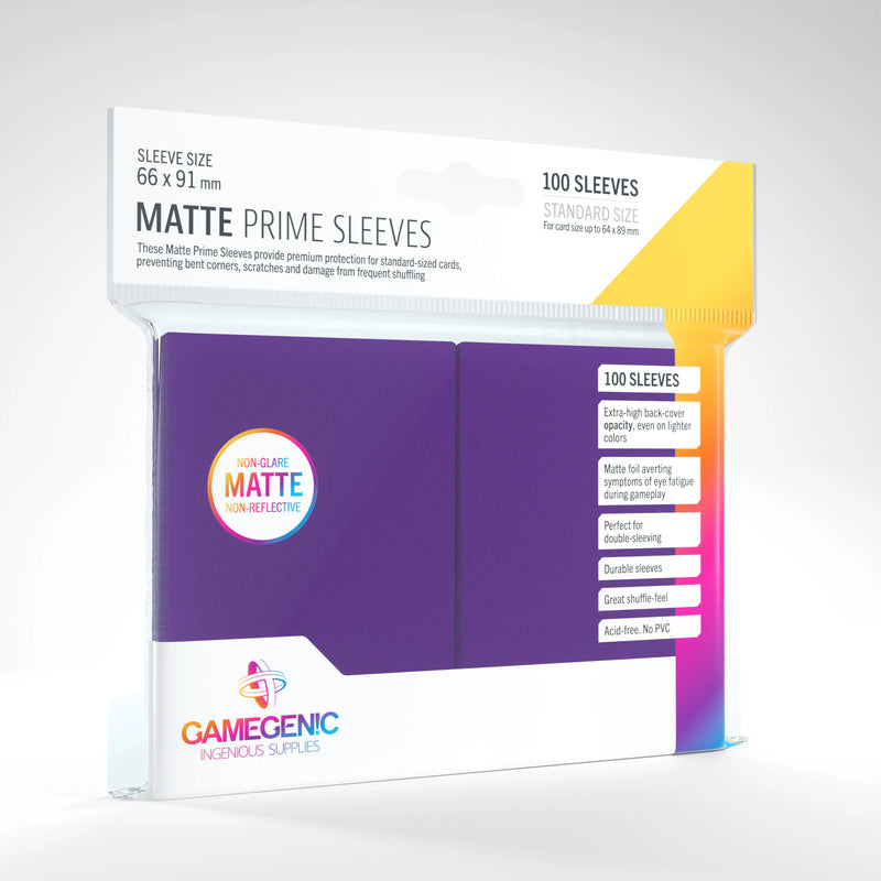 Gamegenic - Matte Prime Sleeves - Standard Size 100ct Purple