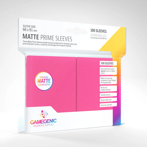 Gamegenic - Matte Prime Sleeves - Standard Size 100ct Pink