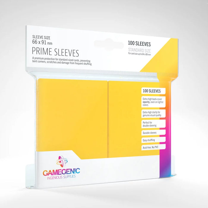 Gamegenic - Prime Sleeves - Standard Size 100ct Yellow
