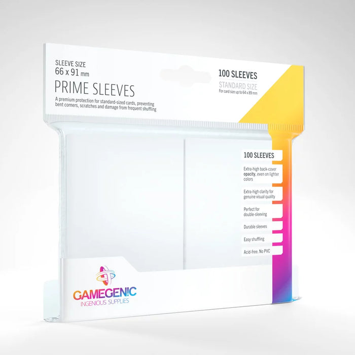 Gamegenic - Prime Sleeves - Standard Size 100ct White