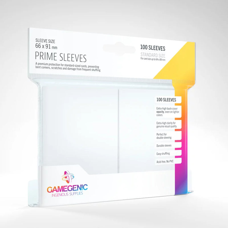 Gamegenic - Prime Sleeves - Standard Size 100ct White