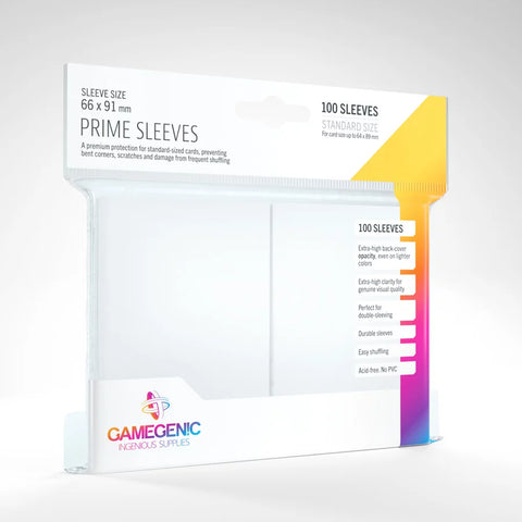 Gamegenic - Prime Sleeves - Standard Size 100ct White