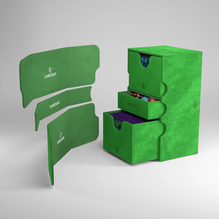 Gamegenic Stronghold 200+ XL Convertible Green Deck Box