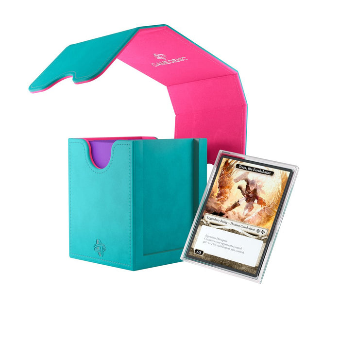Gamegenic Squire PLUS 100+ XL Convertible Teal/Pink (Exclusive Color Combo) Deck Box