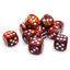 Chessex 12D6 Dice Set: Festive Symphony and White