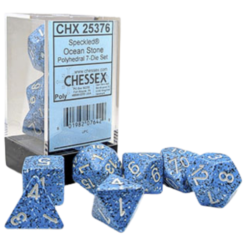 Chessex Speckled Dice Polyhedral Set: Ocean Stone (7 Dice)