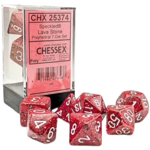 Chessex Speckled Lava Stone Polyhedral Dice Set — 7-Piece