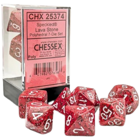 Chessex Speckled Lava Stone Polyhedral Dice Set — 7-Piece