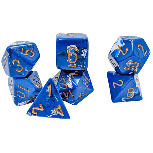 Chessex Polyhedral Dice Set: Brush Wavebreak (7 Dice)