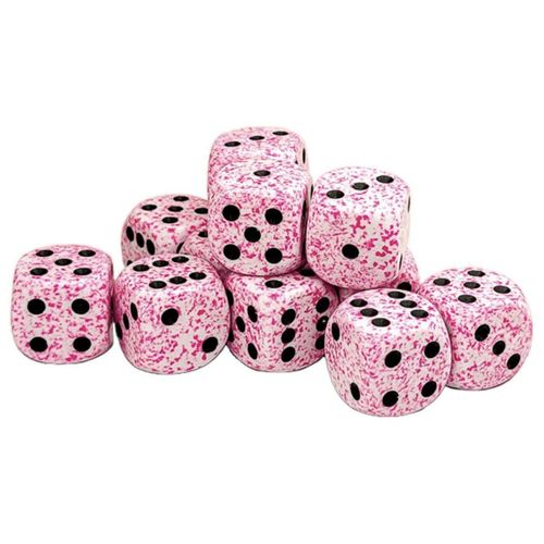 Chessex Speckled Pink 12D6 16mm Dice Set | Boreal Gaming