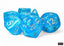 Chessex Luminary Sky/Silver Mega-Hedral 7 Die Set GITD