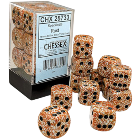 Chessex Speckled Rust 12d6 Dice Set — 16mm Gaming Dice