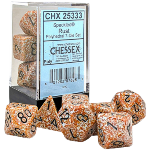 Chessex Speckled Polyhedral Dice Set: Rust (7 Dice)
