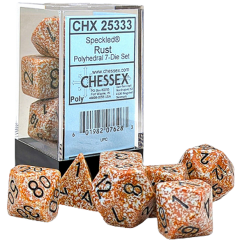 Chessex Speckled Polyhedral Dice Set: Rust (7 Dice)